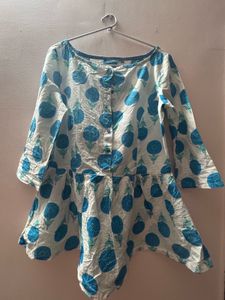 Floral Print Peplum Top