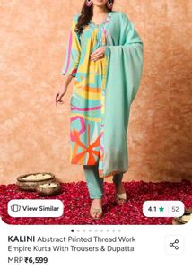 Vibrant Embroidery Kurta with Pants Set
