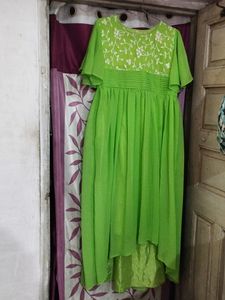 Asymmetric Green Maxi Dress