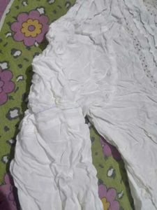 White Crinkle Textured Top