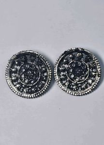Oxidized Silver Jhumka Earrings