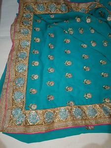 Jungle Green Fancy Saree