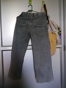 Grey Wash Wide Leg Jeans