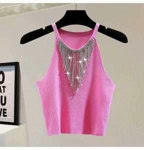 Sparkling Pink Halter Top