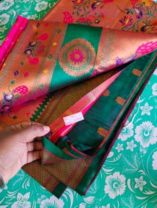 Elegant Silk Saree with Peacock Design