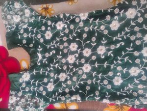 Elegant Green Embroidered suit set