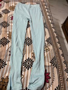 Light Blue Fitted Leggings