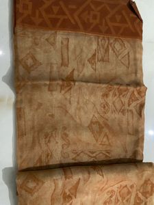 Elegant Brown Print Saree