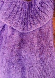 purple knit cardigan