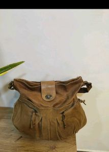 Stylish Brown Leather Hobo Bag