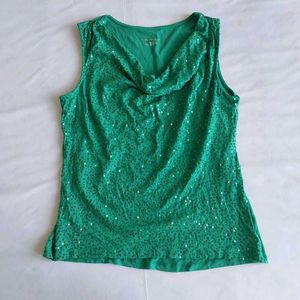 Sequin Green cowl neck cami ✨️