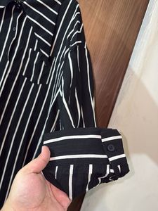 Chic Striped Button-Up Shirt