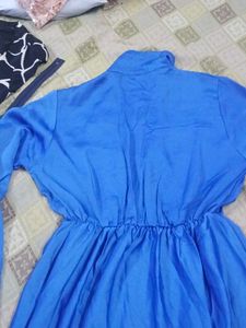 Chic Royal Blue Wrap Dress