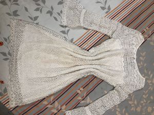 White Boho Schiffi Mini Dress