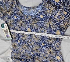 Elegant Blue Printed Kurta