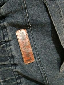 Blue Denim Cargo Joggers