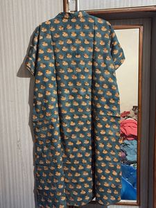 Patterned Button-Down Dress