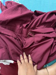 Stylish Maroon Jumpsuit