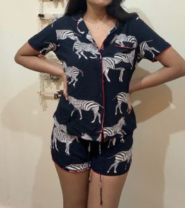 Cute Zebra Print Pajama Set