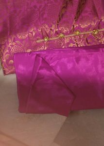 Vibrant Pink Brocade Silk dress material