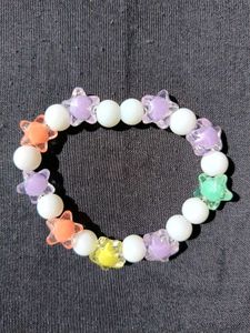 Aesthetic Star Beaded Bracelet | Cute Pastel Charm