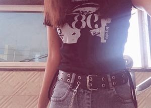 Goth Style Black Belt
