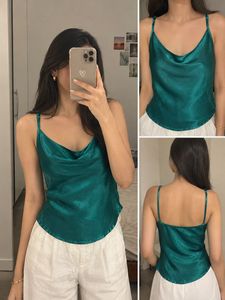 Emerald Green Satin Cami Top