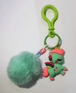 🦄✨Unicorn Keychain with Pompom✨🌸