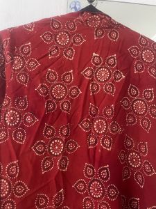 Fabindia Floral Print Mirror Work Shrug, Size
