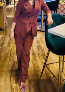 Rust Blazer & Pants Set (Co-ords)