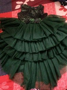 Emerald Green Sequin Tulle Dress
