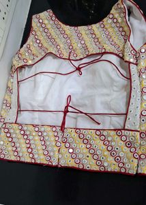 Off White Color With Work Blouse