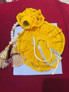 HandcraftedHeavyPearl&amp;StoneWork LadduGopal Poshak