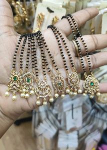 Designer Black Bead Mangalsutra Set