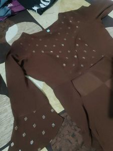 Stylish Brown Kurta Set