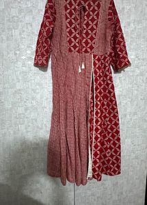 Red Colour Kurta Set