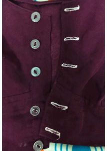 Elegant Purple Blouse with Silver Embellishment