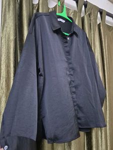 Zara Satin Button-Up Shirt