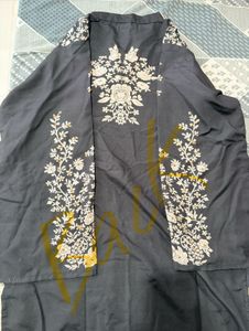 Elegant Black Embroidered Kurta Set