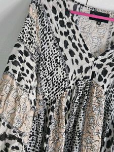 Boho Patchwork Print V-Neck dress