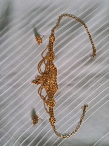 Gold-Plated Indian Bridal Hand Harness