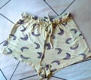 Cute Banana Print Shorts