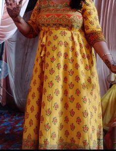 Foral Print Anarkali Kurta