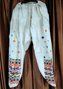 Embroidered Cream Salwar