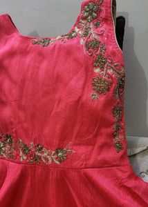 Designer Pink Stylish heavy Party Wear Gown