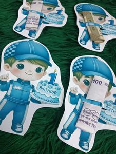 Cute 6  1st Birthday Card Holders