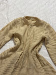 Cream Knit Dress