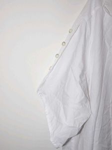 Oversized White Button-Up Shirt