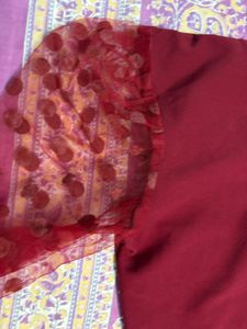 Maroon Calf Lenght One Peice