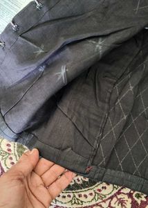 Elegant Black Saree with Animal Print